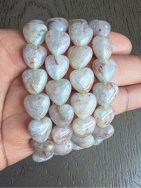 ( ONE ) Opal heart bracelet SIZE 6.5-7’